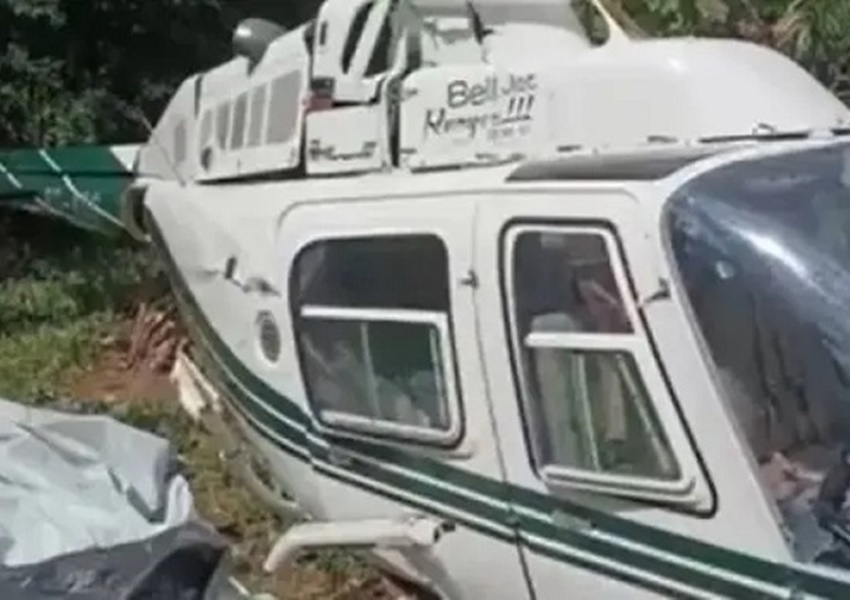 Itacaré: Helicóptero com duas pessoas cai na zona rural