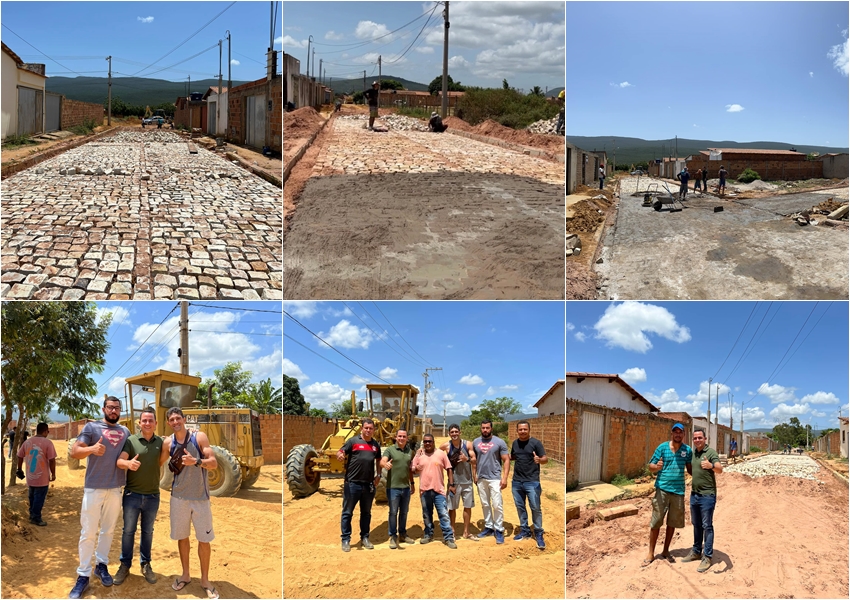 Ituaçu: Prefeito visita obra de pavimentação no Bairro do Maracujá