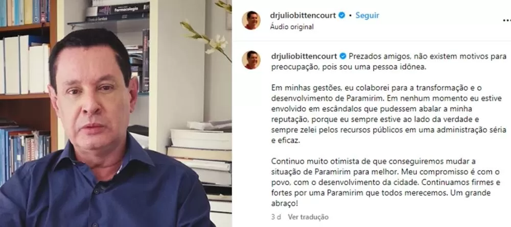 Juíza determina retirada de postagem de ex-prefeito de Paramirim por propaganda eleitoral antecipada