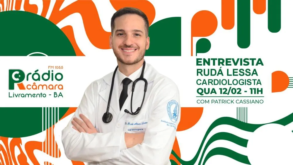 Cardiologista Rudá Lessa fala sobre saúde do coração em entrevista na Rádio Câmara