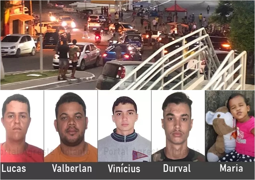 Cinco pessoas foram assassinadas e quatro baleadas em São João do Agreste (PE)