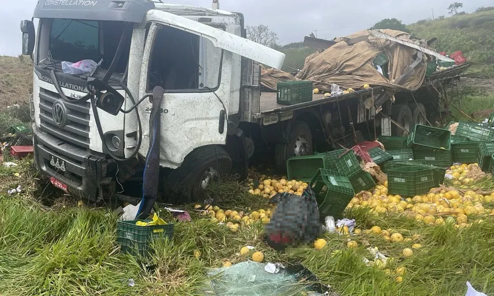 Caminhoneiro morre após acidente na BA-026