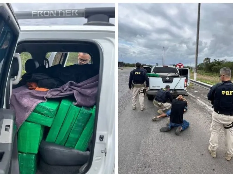 Homens são presos transportando meia tonelada de maconha na Bahia