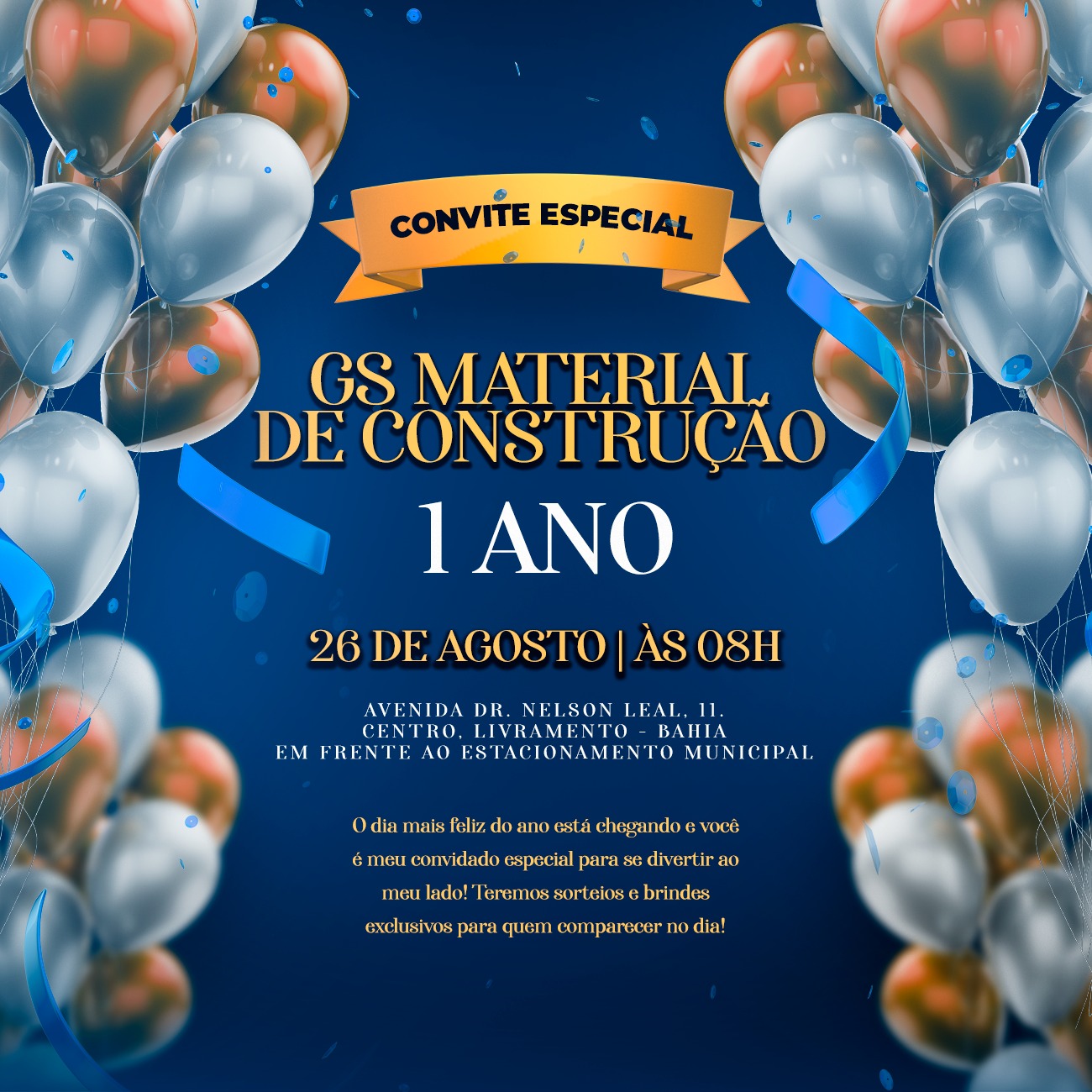 GS Material de Construção comemora primeiro ano de sucesso com evento especial