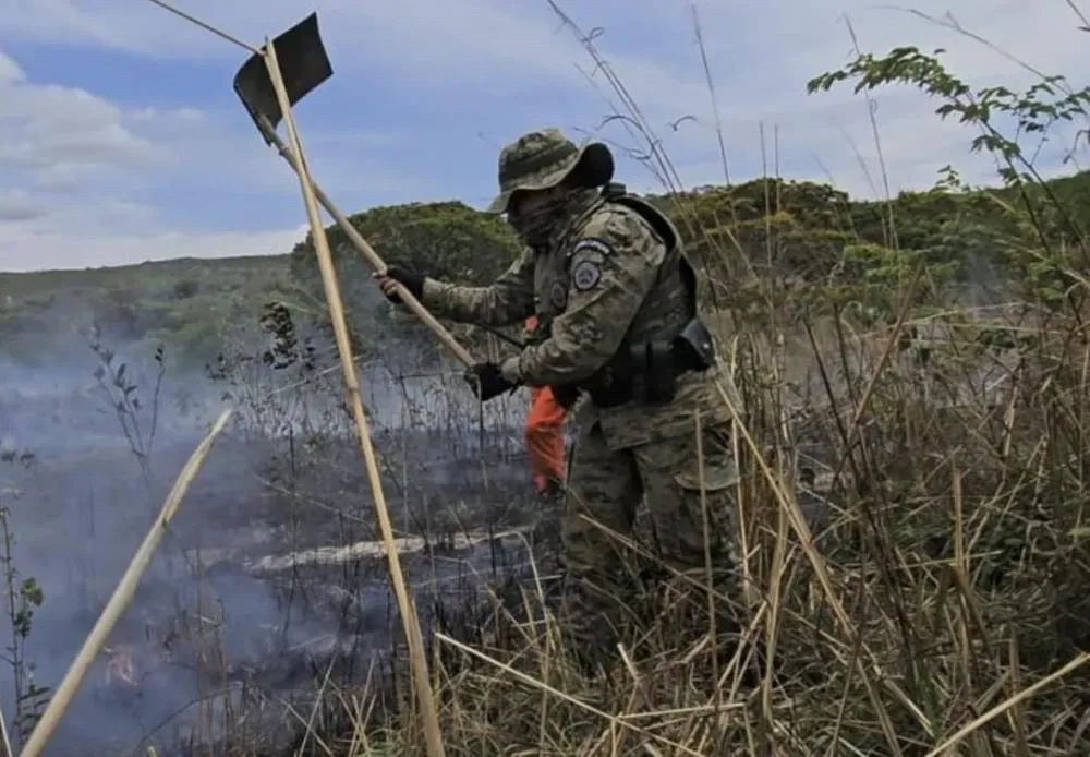 PM prende suspeitos de incendiar área florestal em Érico Cardoso durante operação ambiental