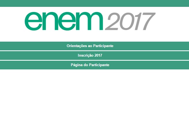 Inscrições para o Enem 2017 começam nesta segunda-feira